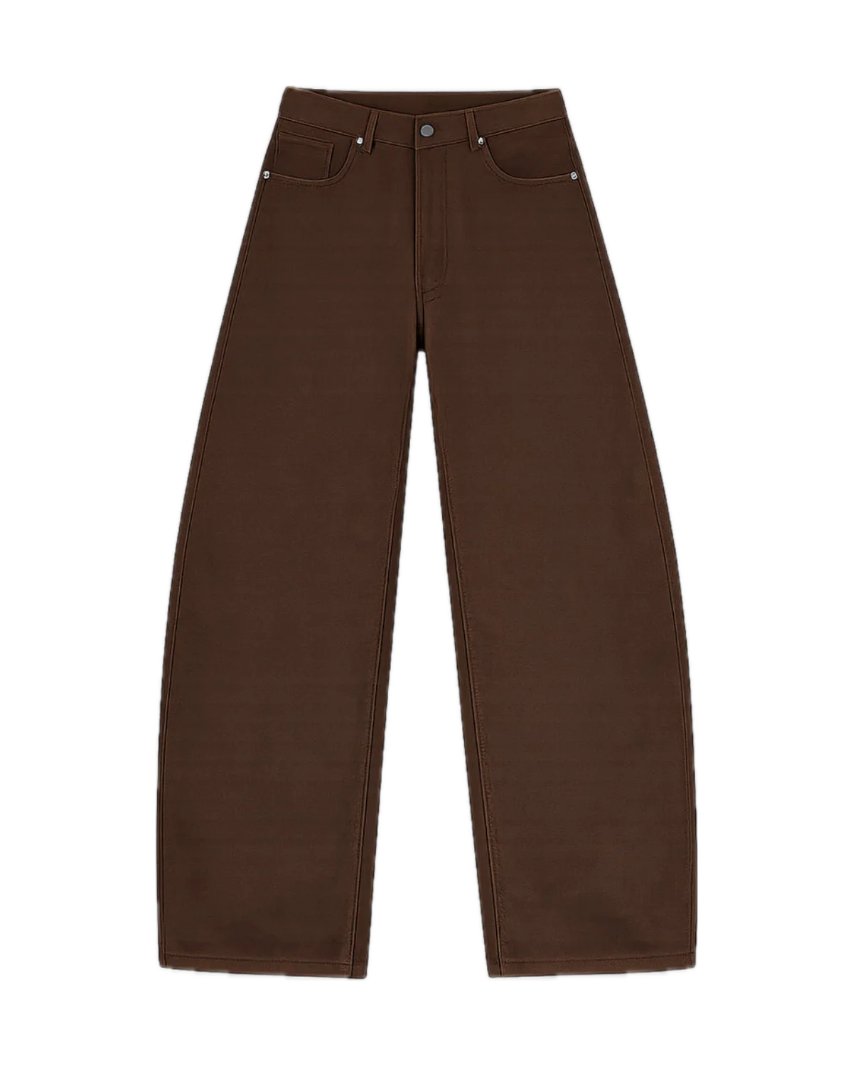Pantalon balloon chocolat, vue de face